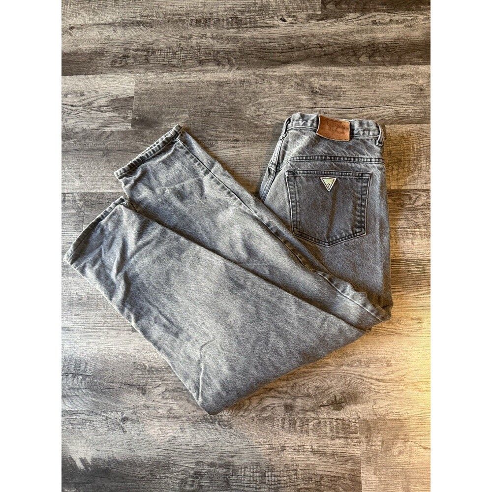 Vintage Guess by Georges Marciano Jeans Mens 40x32 Acid Wash Gray USA Made Denim
